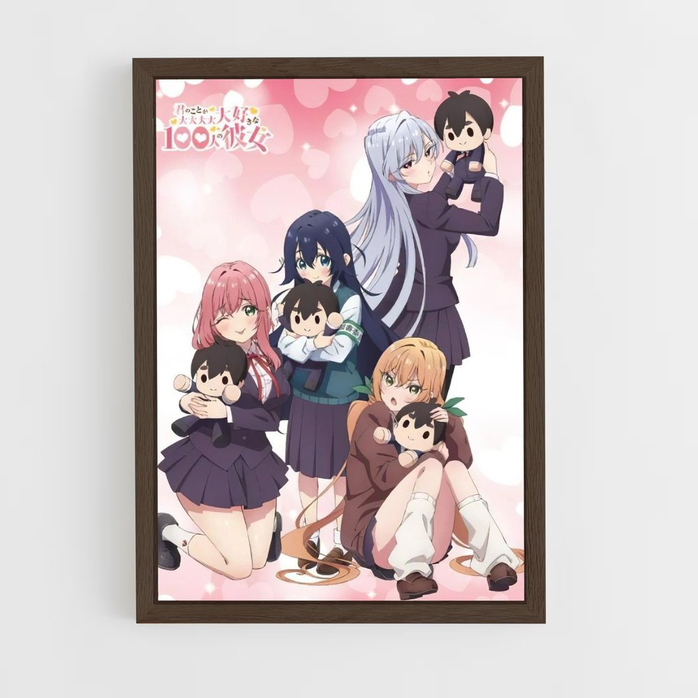 100-girlfriends-12 cadre Bois foncé