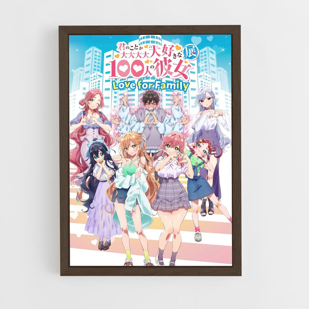 100-girlfriends-3 cadre Bois foncé