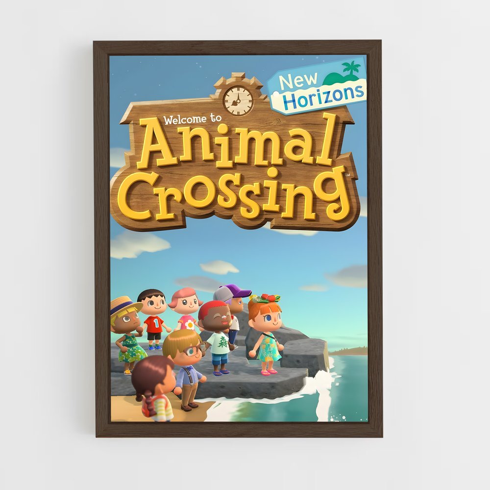 animal-crossing-2 cadre Bois foncé