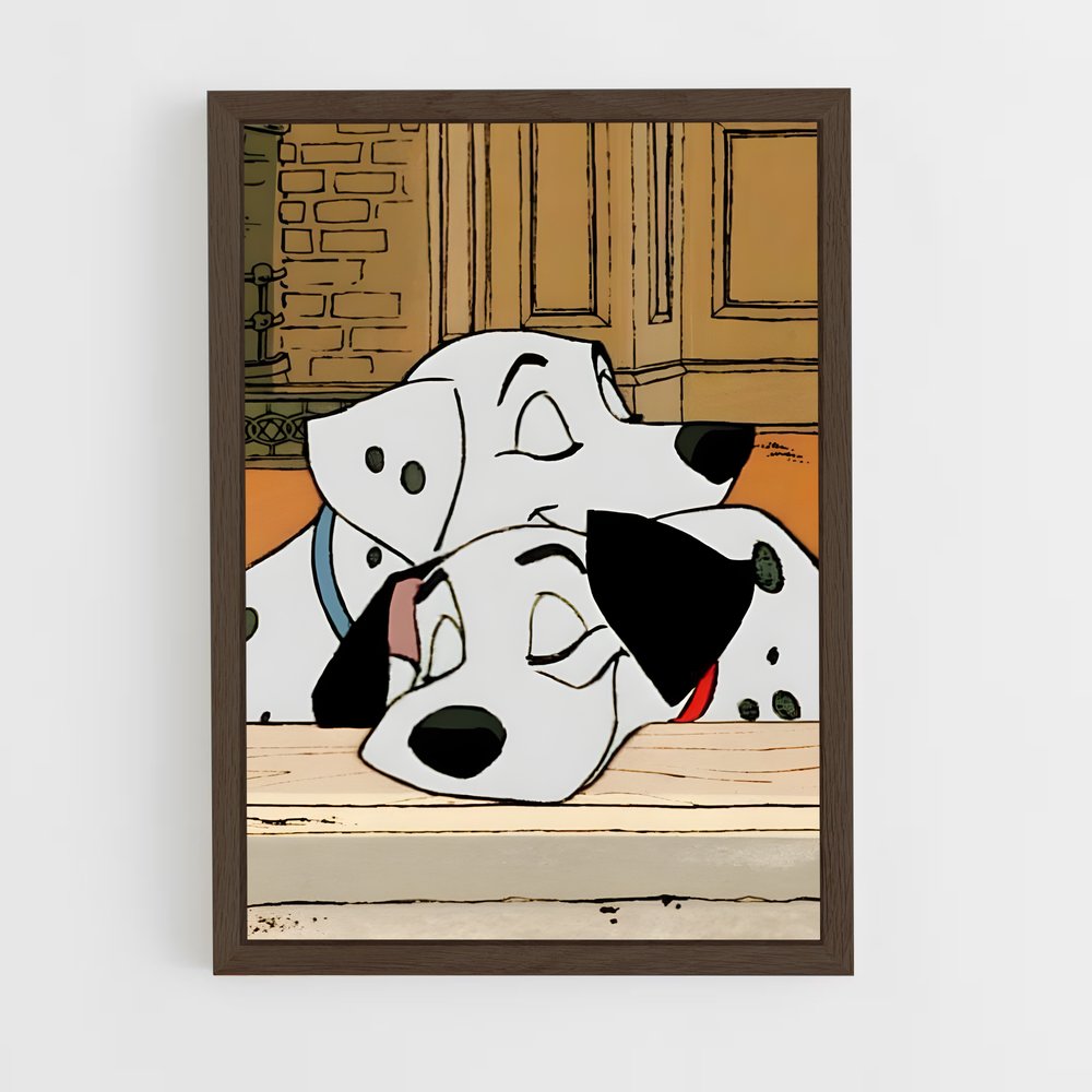 ap-101 dalmatians-5 cadre Bois foncé