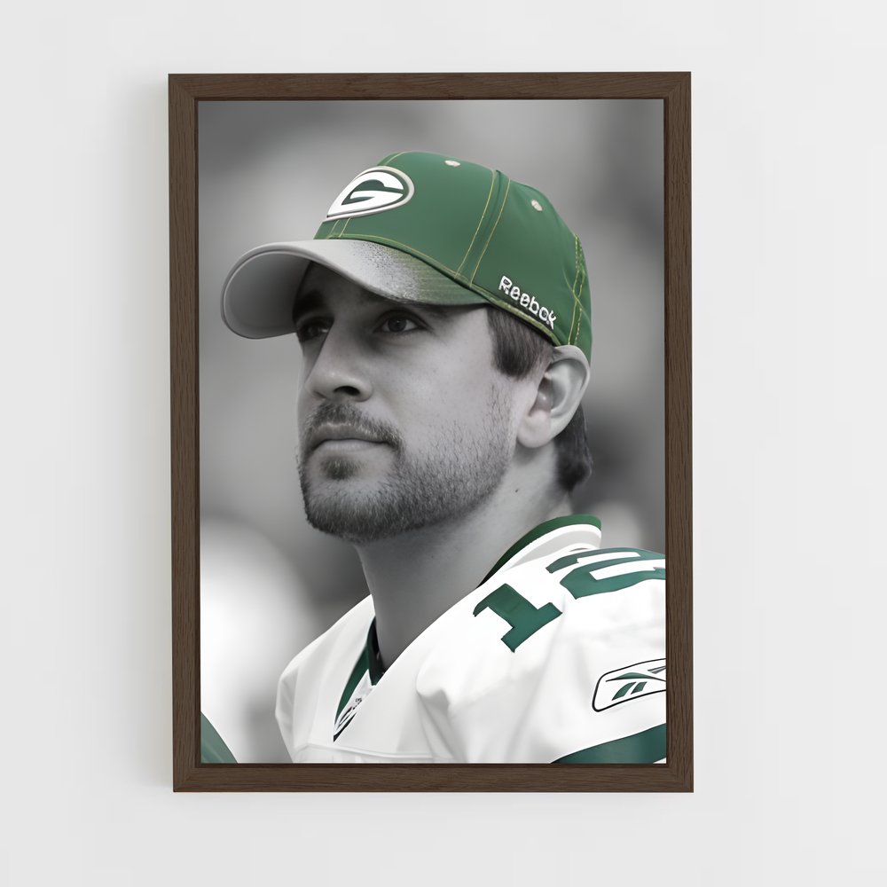 ap-aaron rodgers-1 cadre Bois foncé