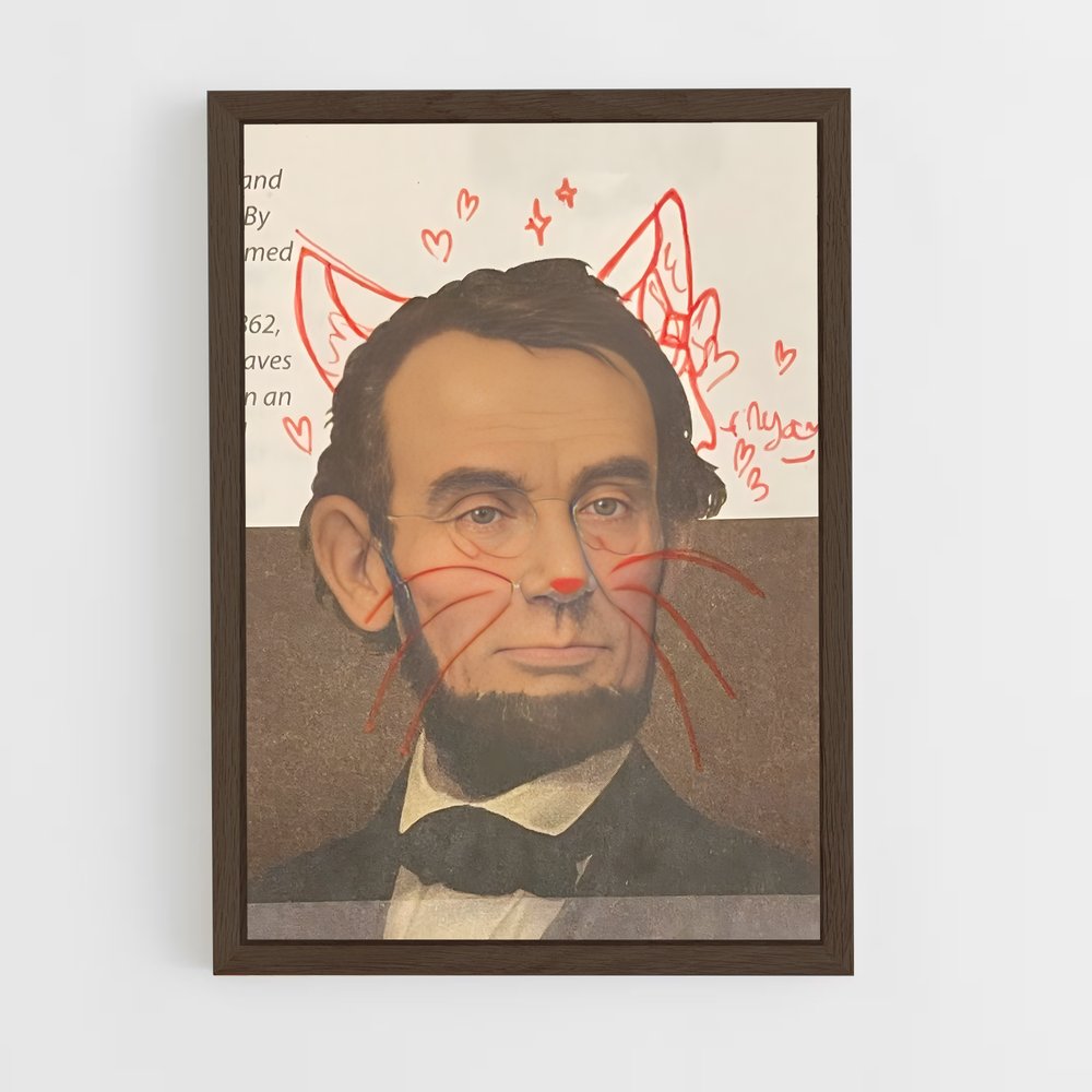 ap-abraham lincoln-4 cadre Bois foncé