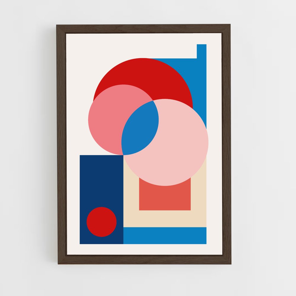 ap-abstract shapes-4 cadre Bois foncé