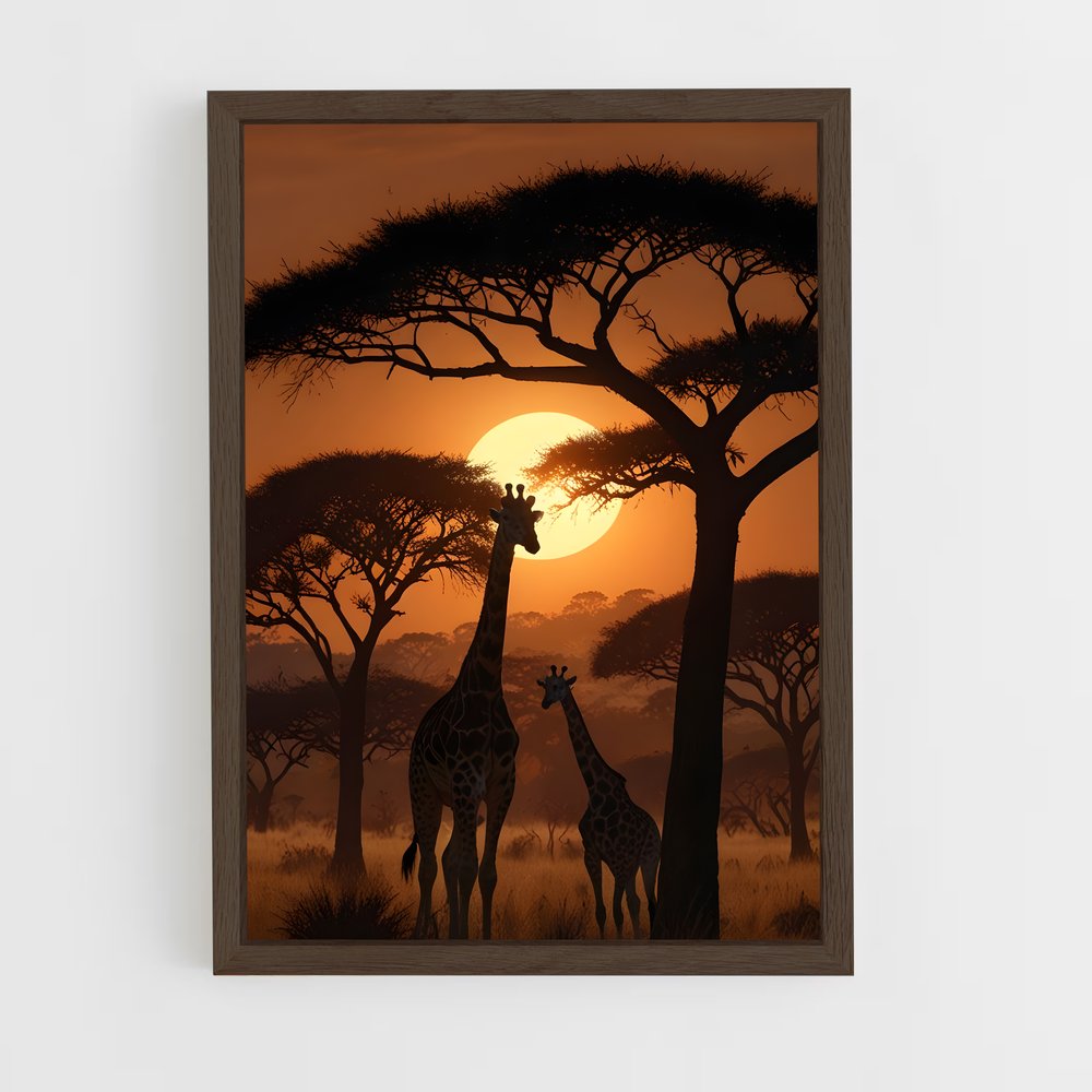 ap-acacia trees-3 cadre Bois foncé