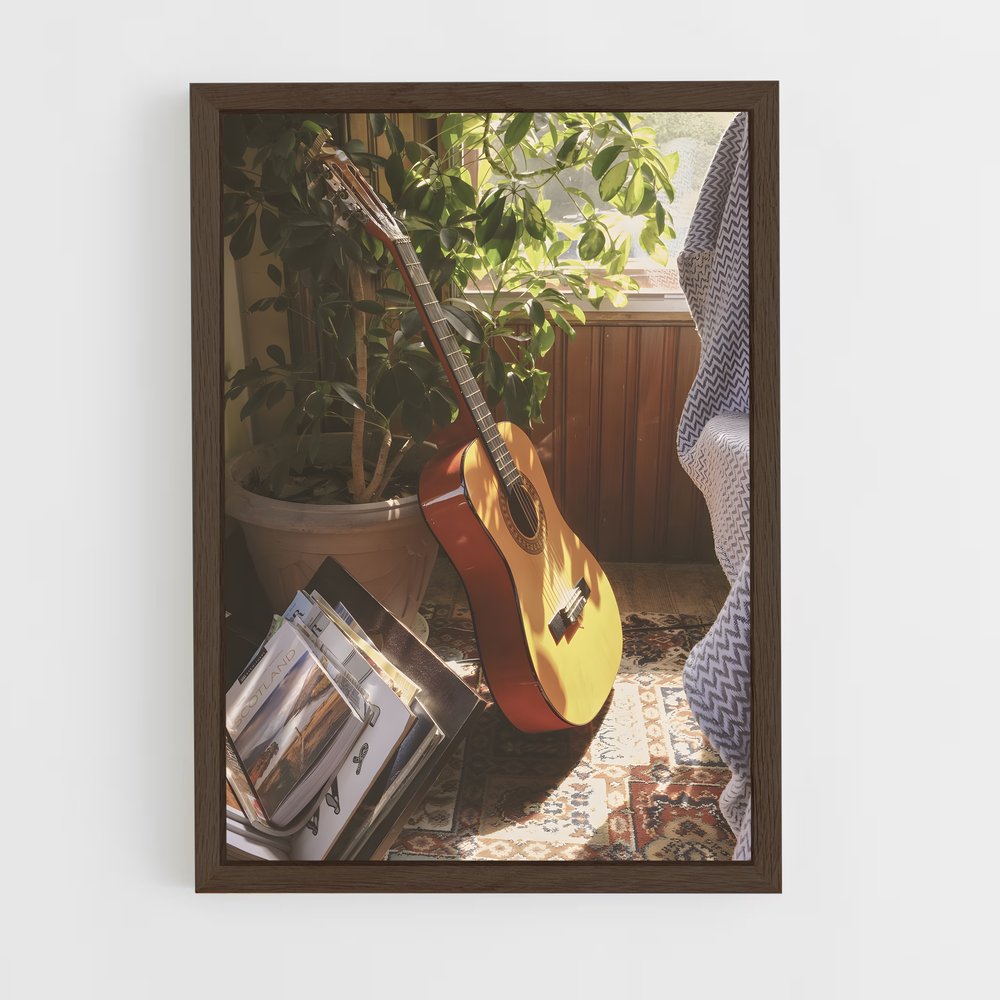 ap-acoustic guitar-1 cadre Bois foncé