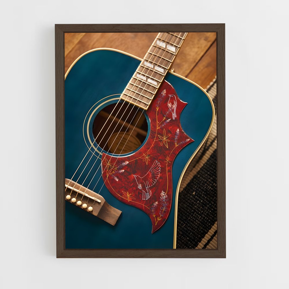 ap-acoustic guitar-8 cadre Bois foncé