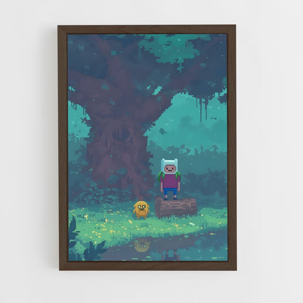 ap-adventure time-13 cadre Bois foncé