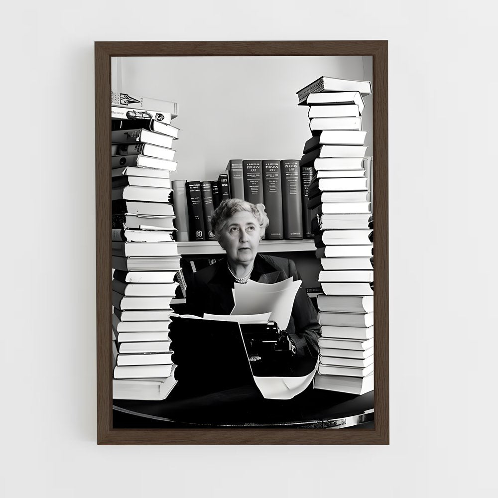 ap-agatha christie-1 cadre Bois foncé