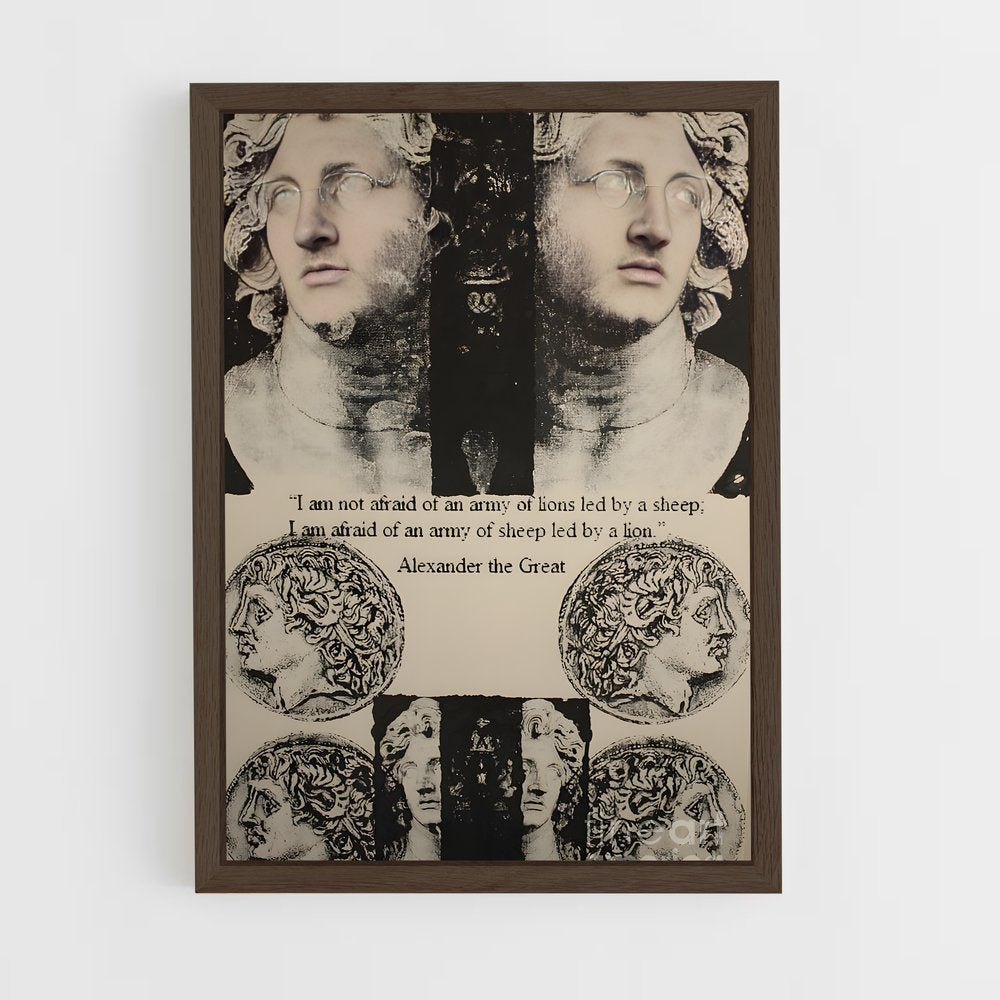 ap-alexander the great-4 cadre Bois foncé