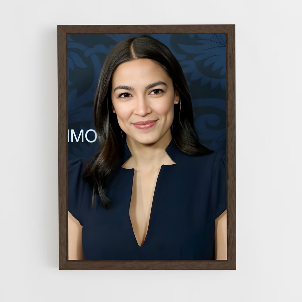 ap-alexandria ocasio cortez-10 cadre Bois foncé