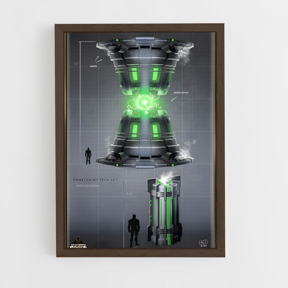 ap-alien technology-1 cadre Bois foncé