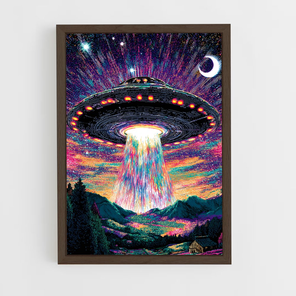 ap-aliens and ufo-8 cadre Bois foncé