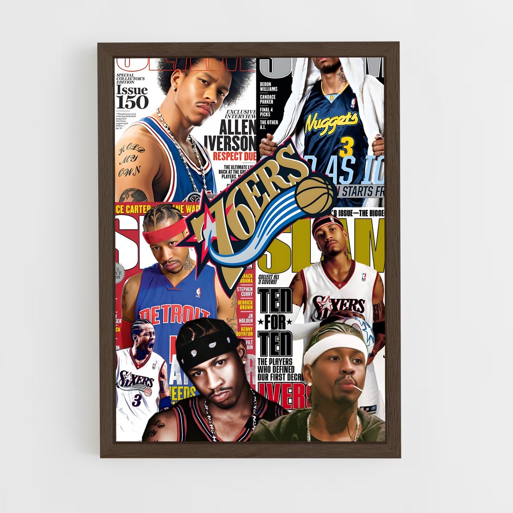 ap-allen iverson-5 cadre Bois foncé
