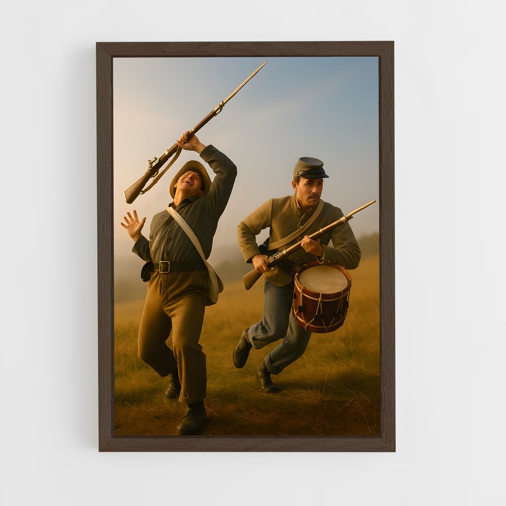 ap-american civil war-3 cadre Bois foncé