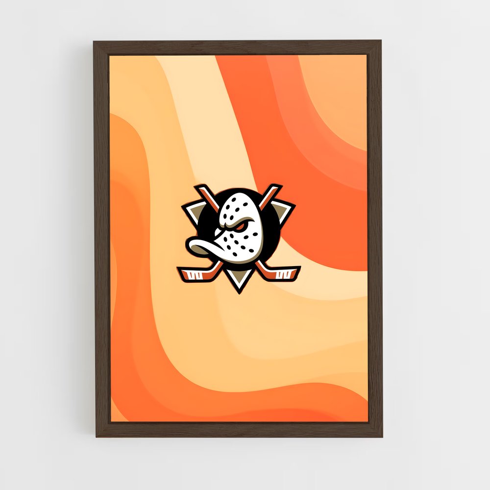 ap-anaheim ducks-2 cadre Bois foncé