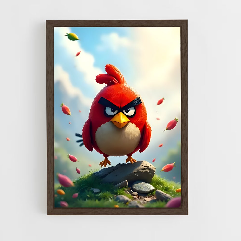 ap-angry birds-1 cadre Bois foncé