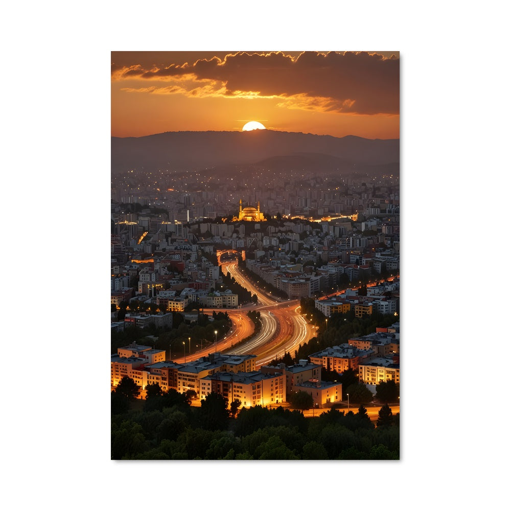 Poster Athènes au Crépuscule