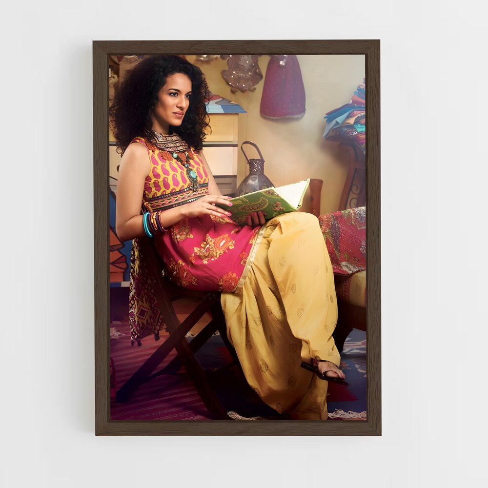 ap-anoushka shankar-3 cadre Bois foncé