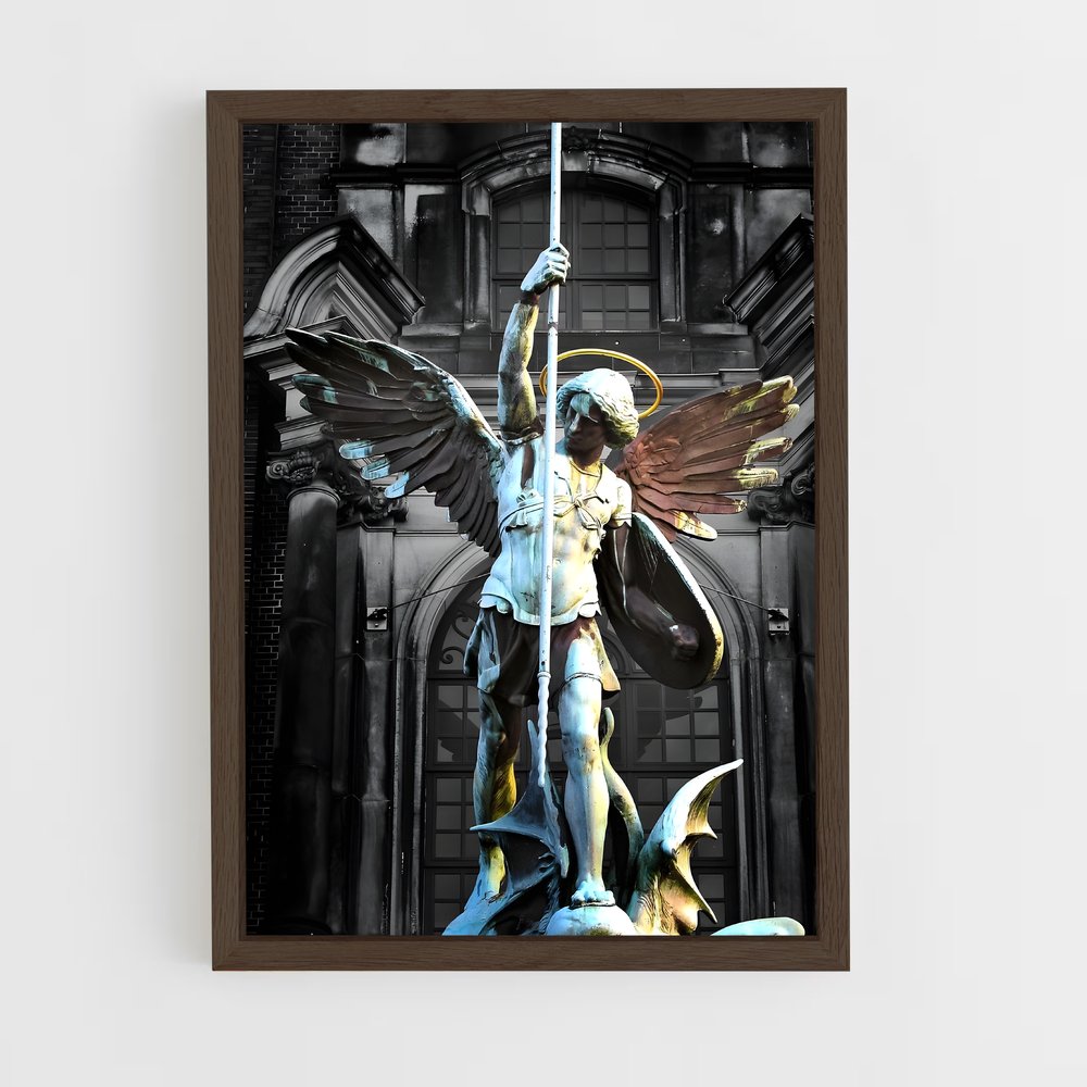 ap-archangel michael-13 cadre Bois foncé