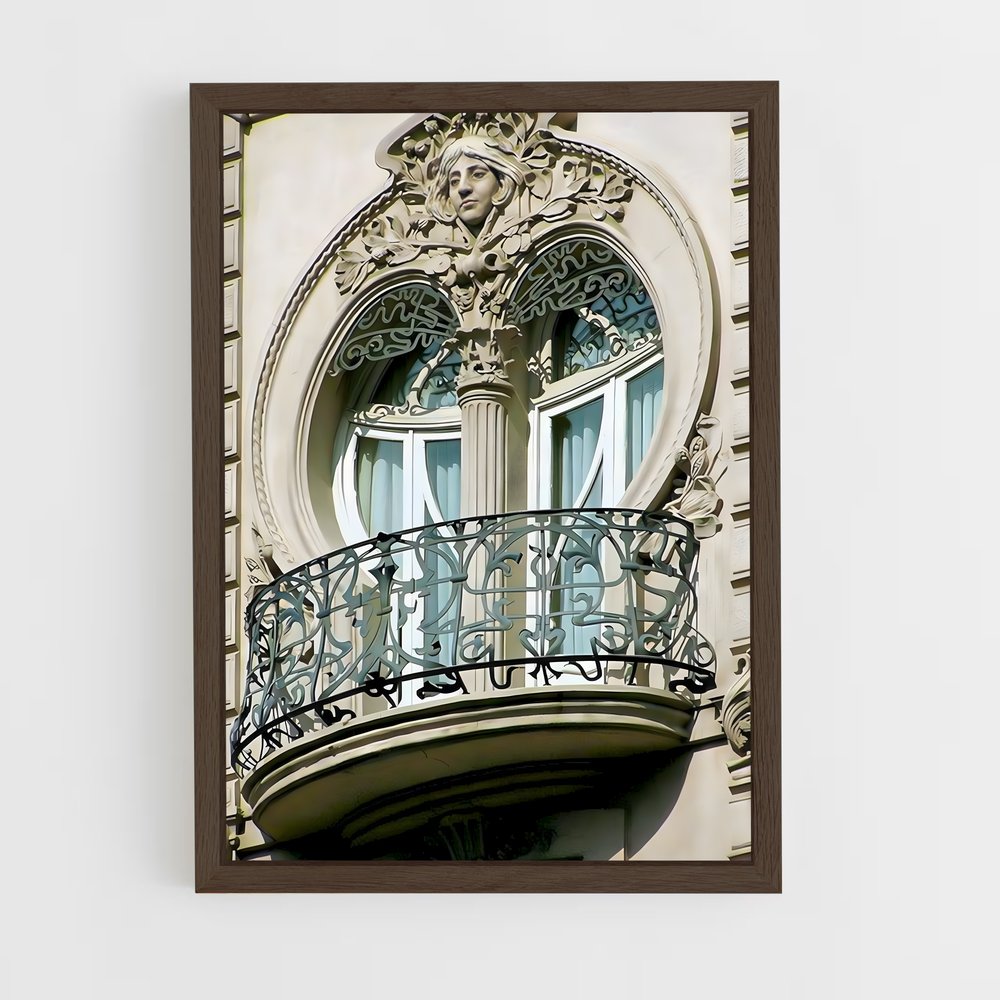 ap-art deco architecture-6 cadre Bois foncé