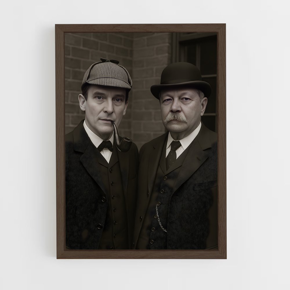 ap-arthur conan doyle-7 cadre Bois foncé