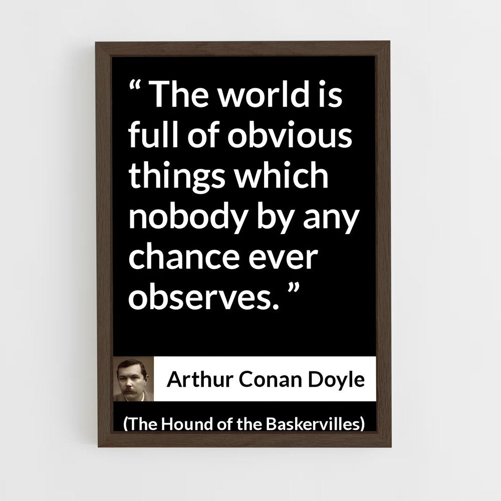 ap-arthur conan doyle-8 cadre Bois foncé