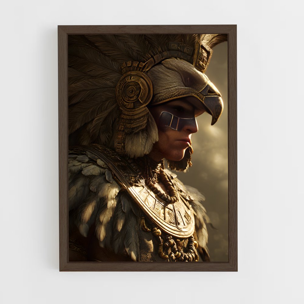 ap-aztec warrior-4 cadre Bois foncé
