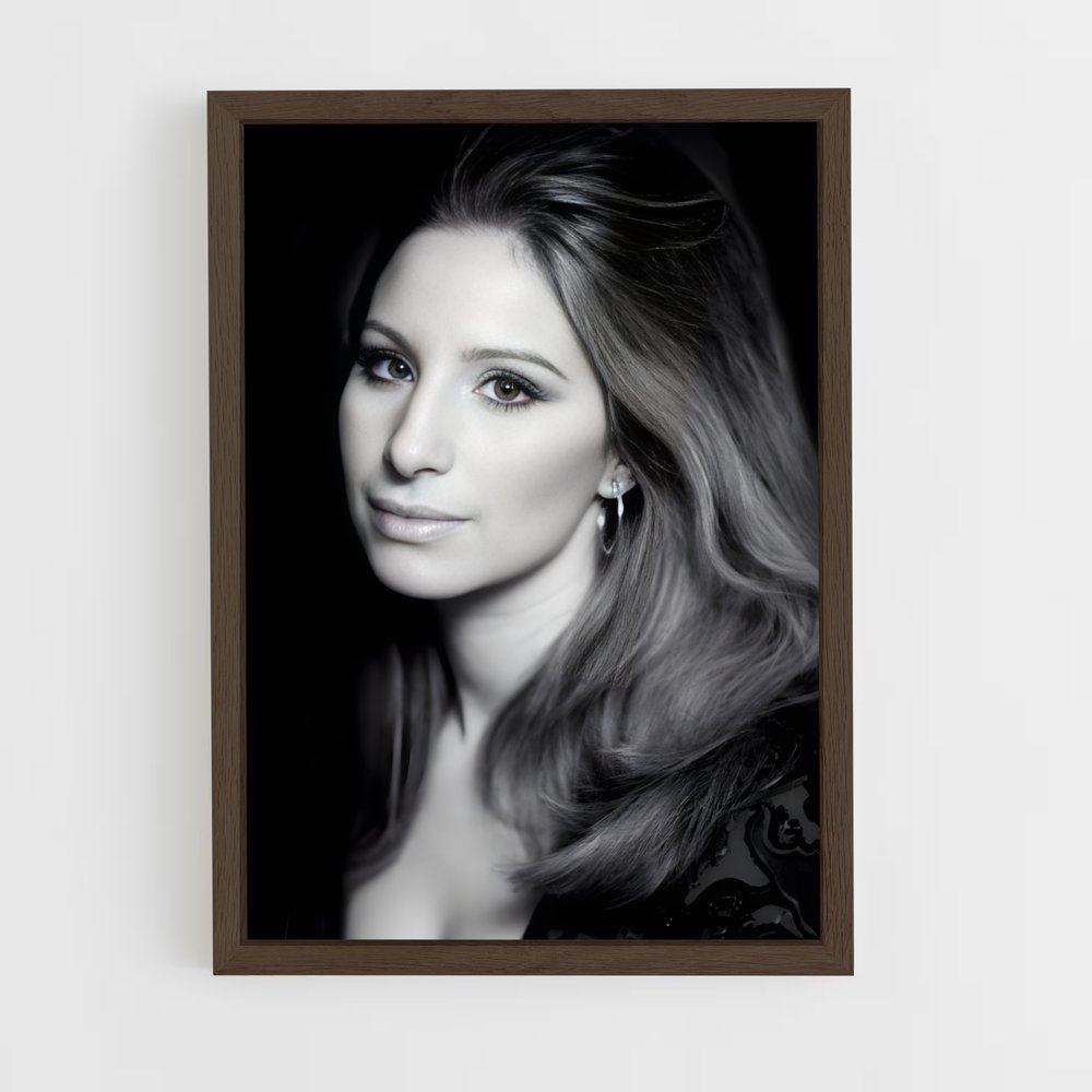 ap-barbra streisand-2 cadre Bois foncé