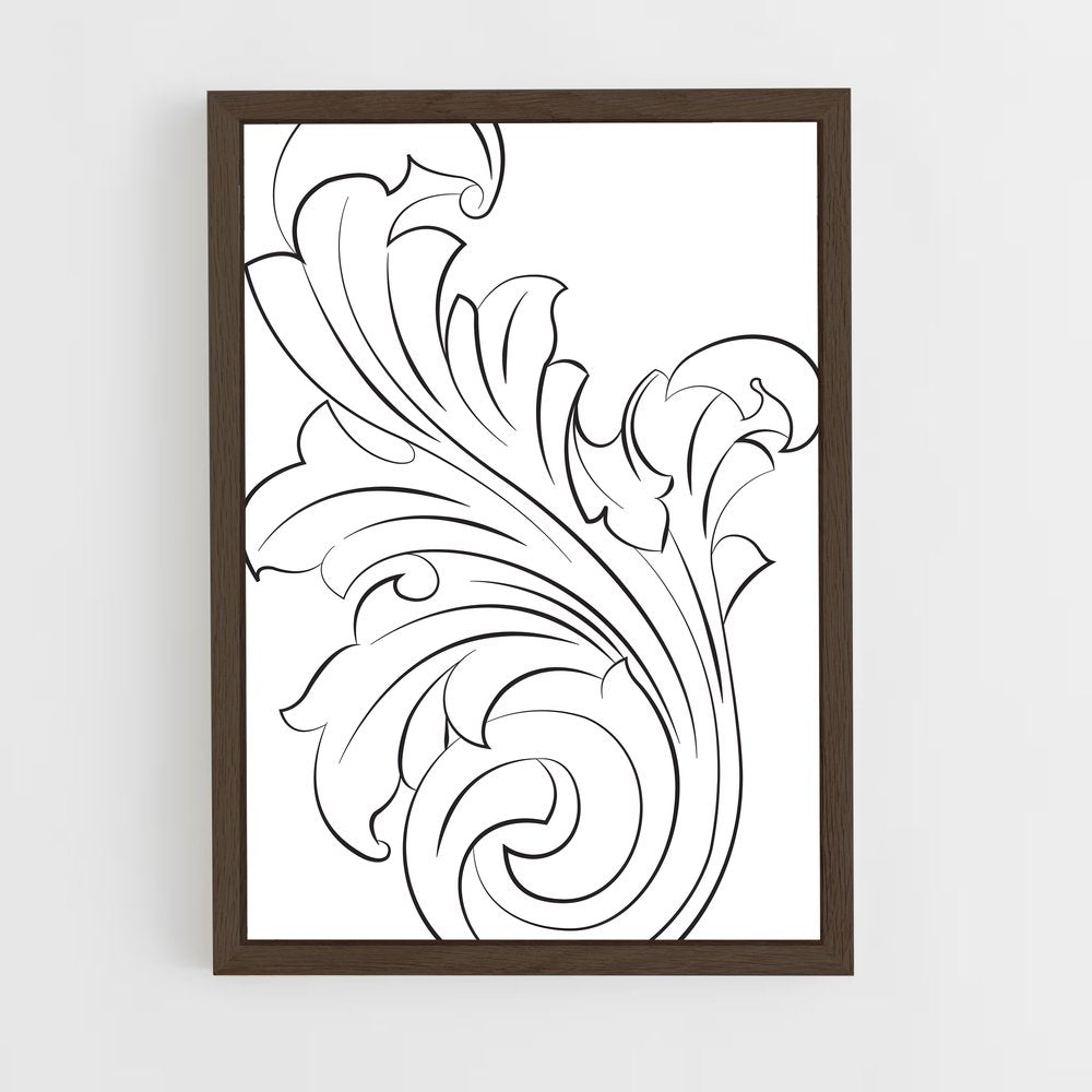 ap-baroque patterns-9 cadre Bois foncé
