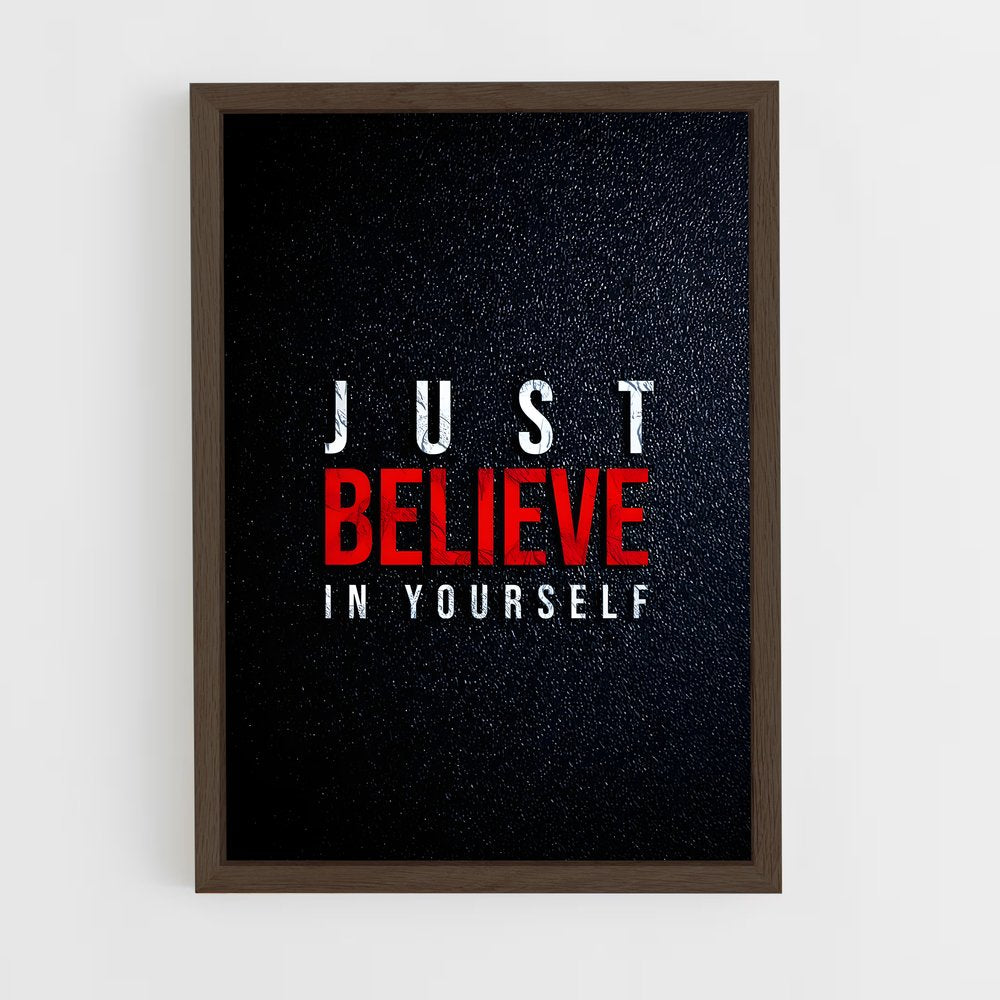 ap-believe in yourself-9 cadre Bois foncé
