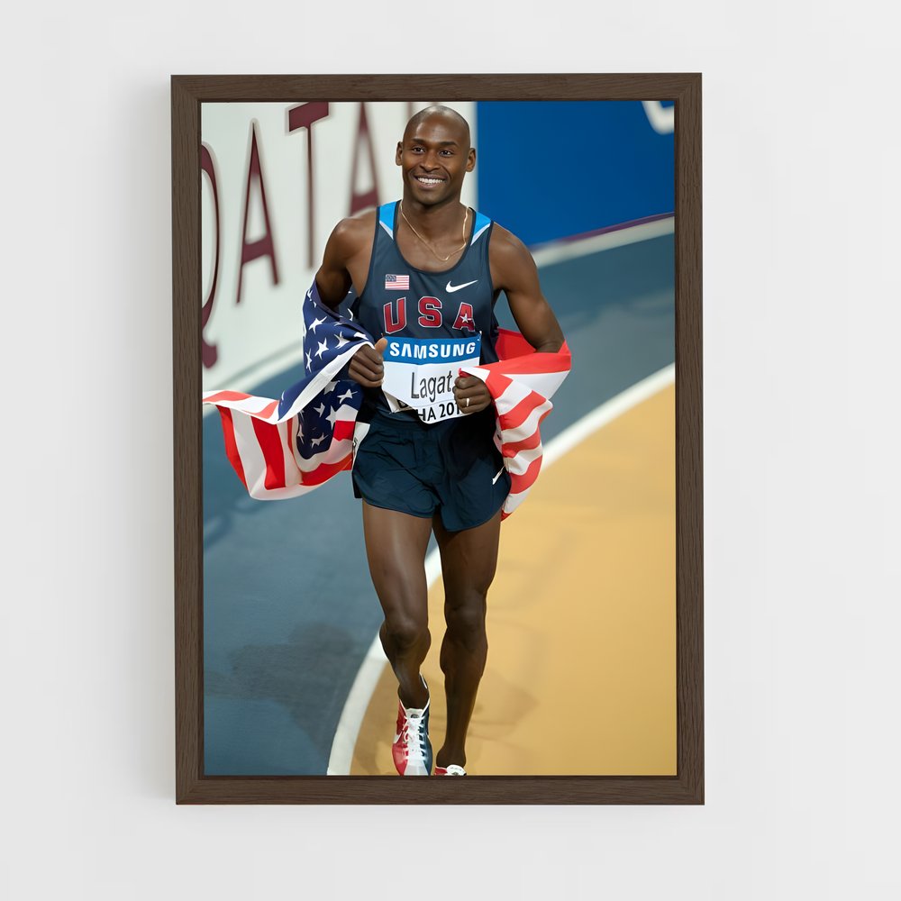 ap-bernard lagat-1 cadre Bois foncé