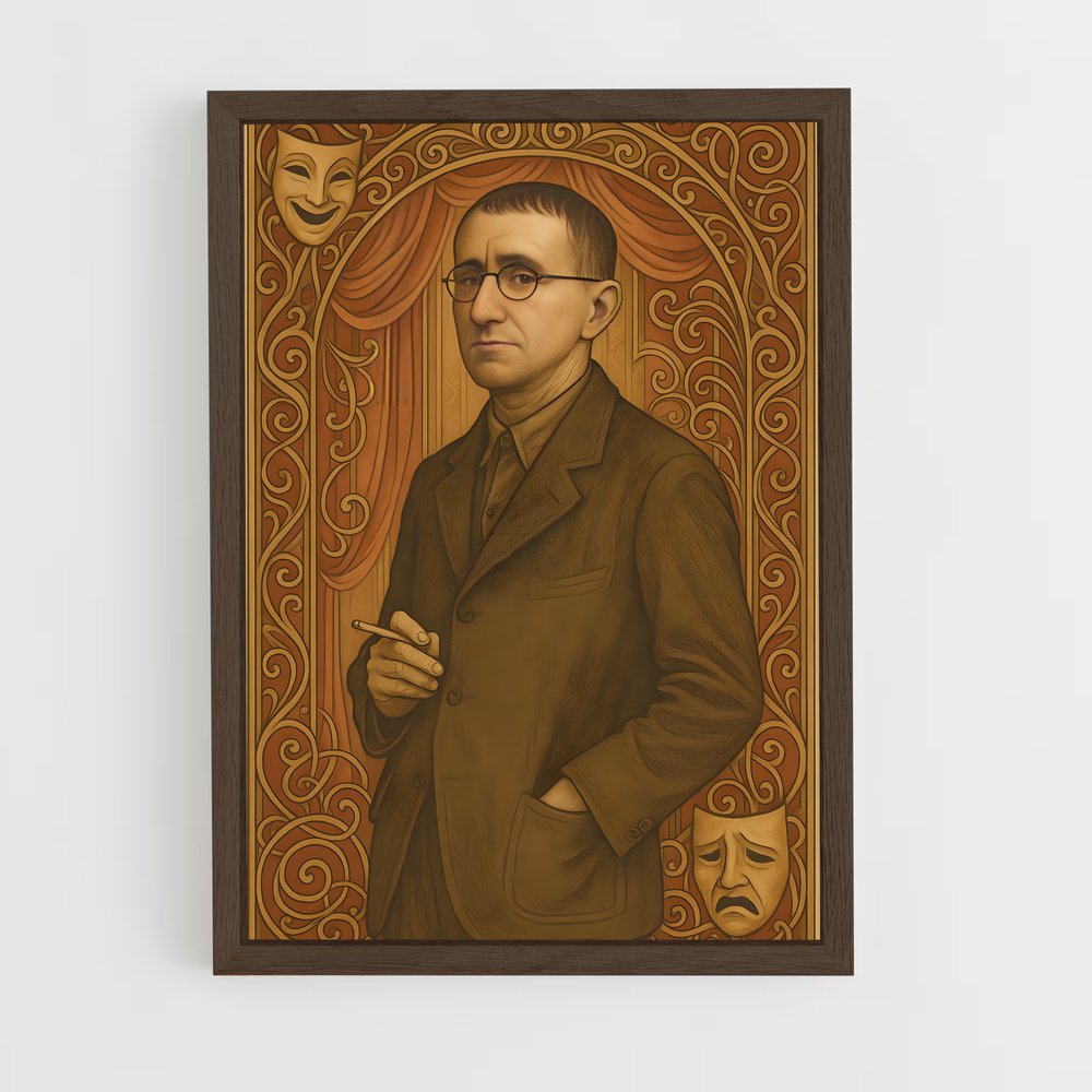 ap-bertolt brecht-1 cadre Bois foncé