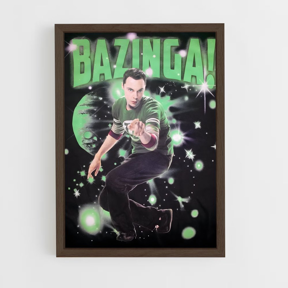 ap-big bang theory-2 cadre Bois foncé