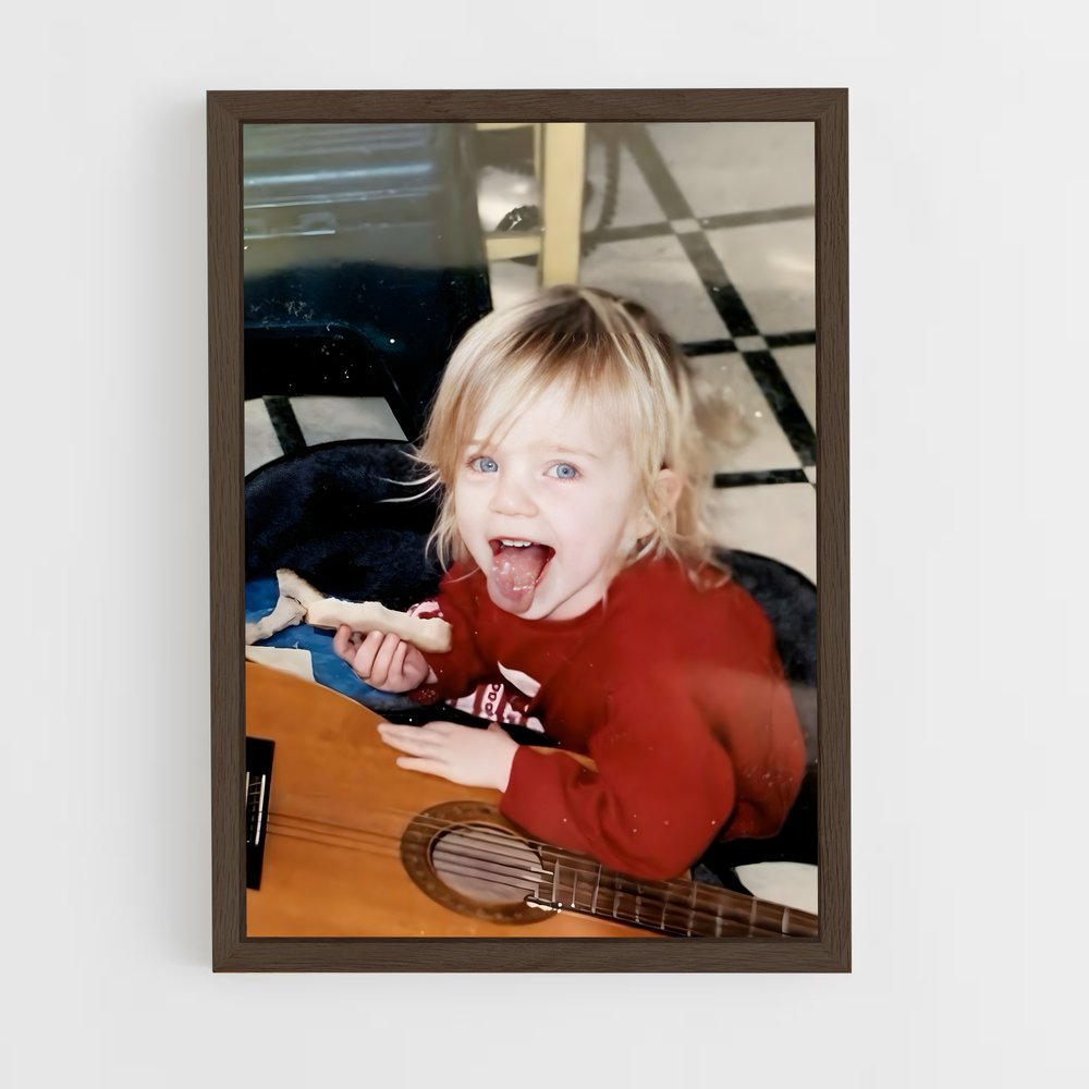 ap-billie eilish-12 cadre Bois foncé