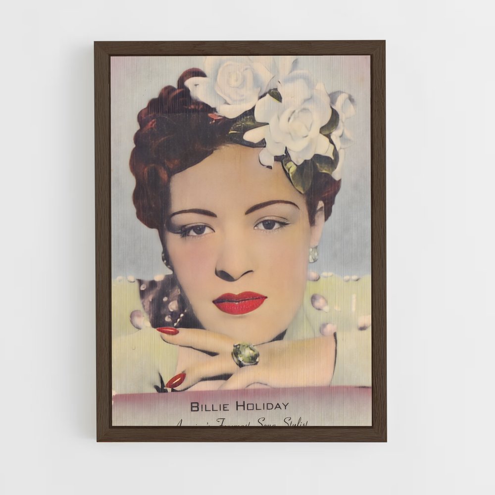 ap-billie holiday-3 cadre Bois foncé