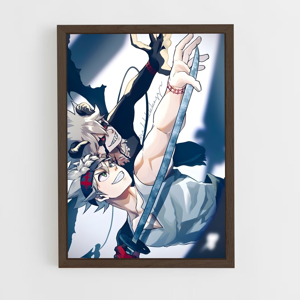 ap-black clover-4 cadre Bois foncé