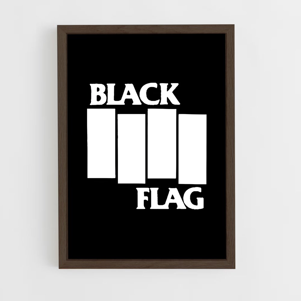 ap-black flag-2 cadre Bois foncé