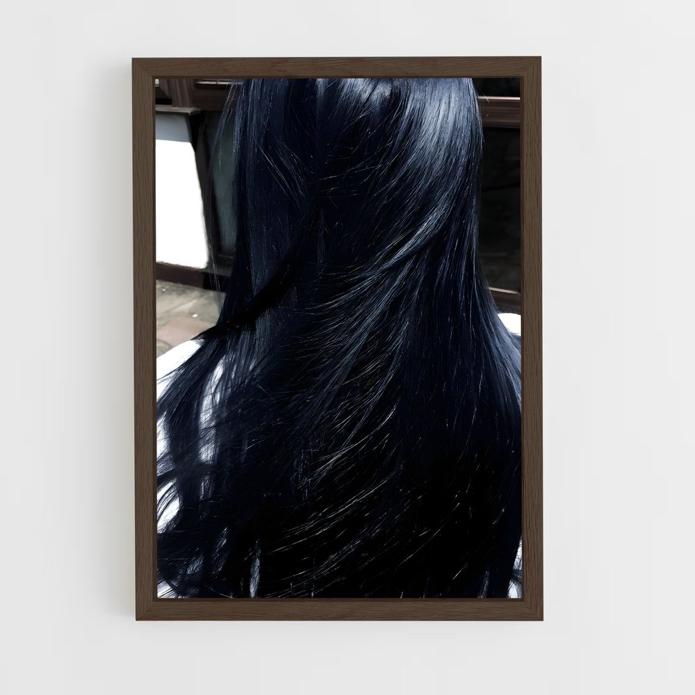 ap-black hair-6 cadre Bois foncé