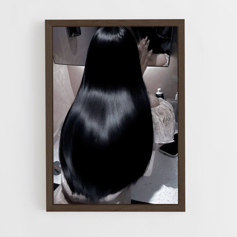 ap-black hair-7 cadre Bois foncé