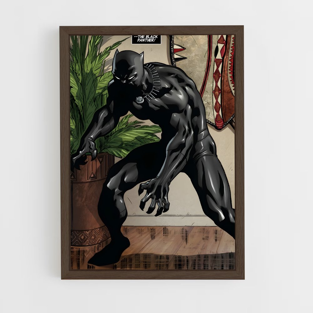 ap-black panther-14 cadre Bois foncé