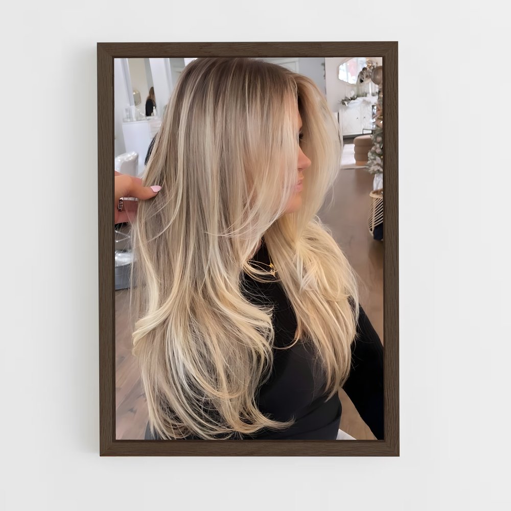 ap-blonde hair-6 cadre Bois foncé