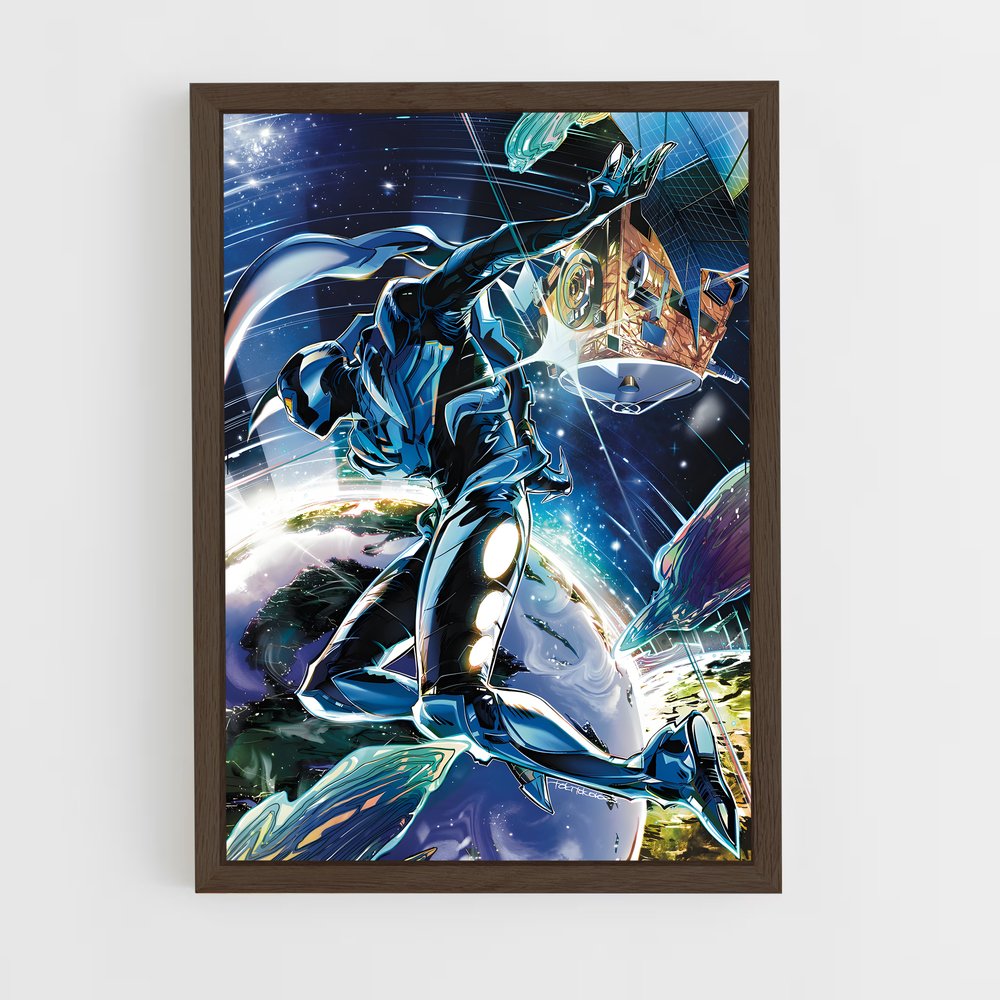 ap-blue beetle-6 cadre Bois foncé