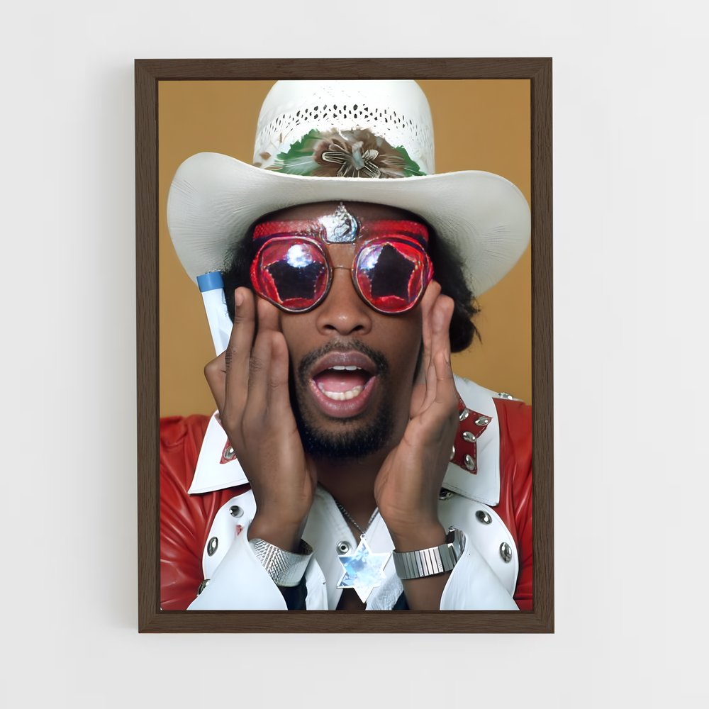 ap-bootsy collins-3 cadre Bois foncé