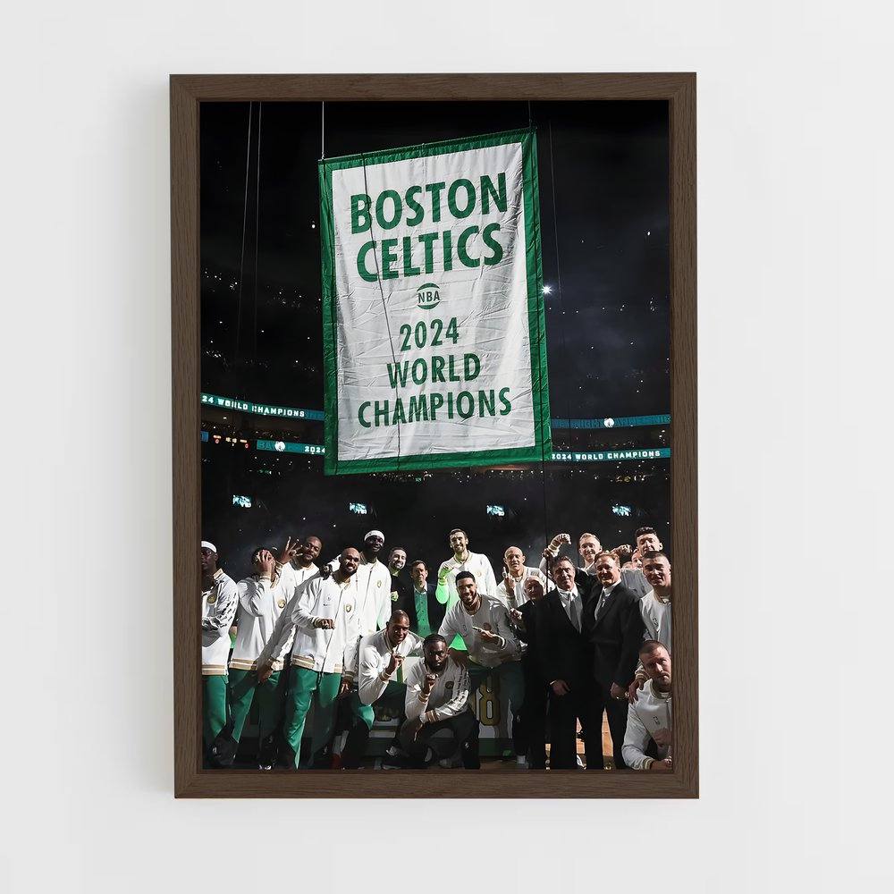 ap-boston celtics-5 cadre Bois foncé