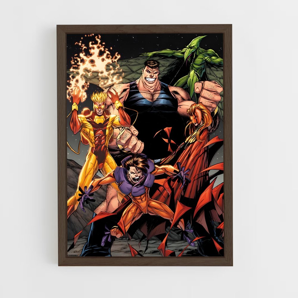 ap-brotherhood of mutants-7 cadre Bois foncé