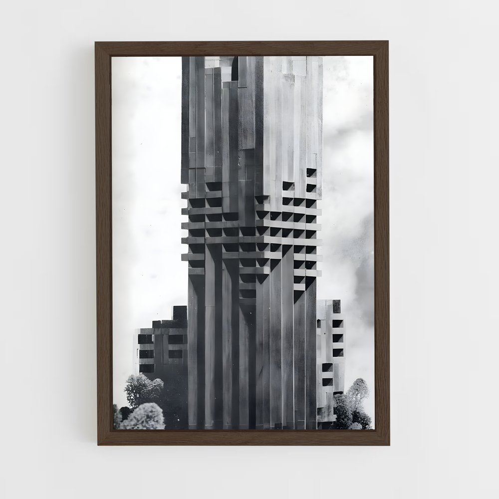 ap-brutalist architecture-2 cadre Bois foncé