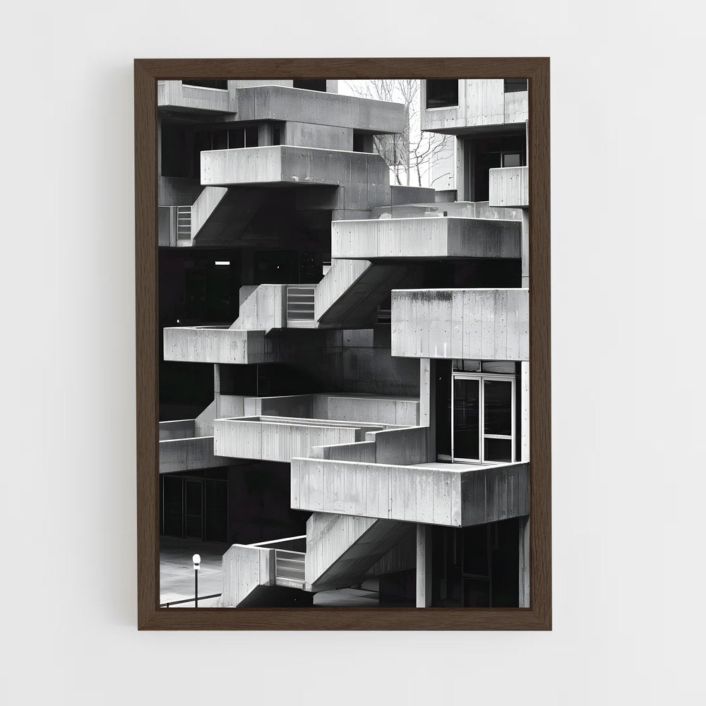 ap-brutalist architecture-8 cadre Bois foncé