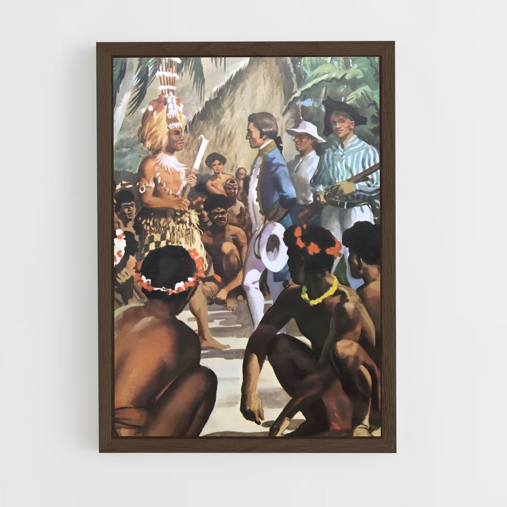 ap-captain james cook-3 cadre Bois foncé