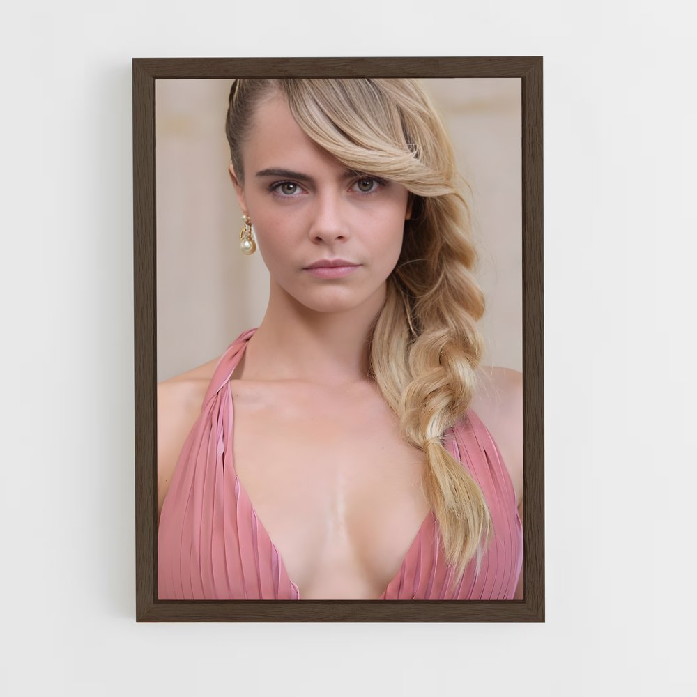 ap-cara delevingne-9 cadre Bois foncé