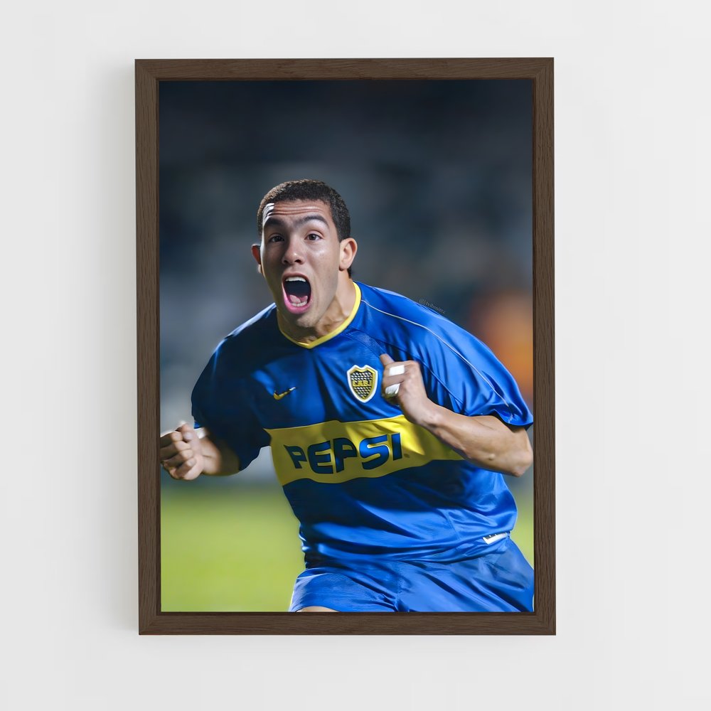 ap-carlos tevez-2 cadre Bois foncé